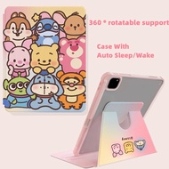 Bear Case For iPad 10 9 8 7 Gen iPad 10.9 10.2 Case Protective Cover For iPad Air Mini 1 2 3 4 5 6 iPad Pro 2018 2020 2021 9.7 11 12.9 with Pencil pen slot 360 ° rotatable support