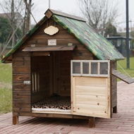 Rainproof and Waterproof Outdoor Carbonized Wooden Dog House Dog House Cat House Dog Cage Teddy Dog House Dog House Pet