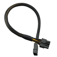 ZRM&E LP4 Molex Male to CPU 8(4+4) Pin Male Sleeved Braided Power Adapter 30cm/11.8Inch