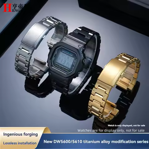 Full Titanium Mod Conversion Kit For Casio G-SHOCK DW-5600 GW-B5600 GWM-5610 Case & Bracelet Lightwe