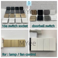 home lighting &amp; fan switch 10a 16a / doorbell press switch autogate door access electric switch socket suis lampu