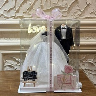 October 20th gift - BRIDE AND Groom wedding dress gift box model, wedding gift, love anniversary