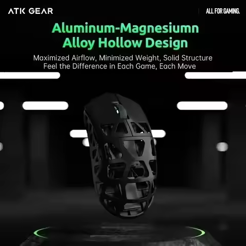 ATK FIERCE X Gaming Mouse 8K Polling Rate PAW3950 Pro Sensor Aluminum Magnesium Alloy Ultralight Cus