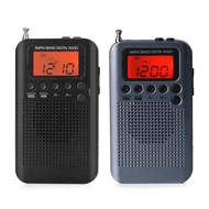 Hrd-104 Pocket Am Fm Radio LCD Digital Radio-frequency Display Rechargeable Mini Stereo Radio With D