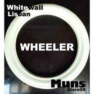 TERBARU Lis Ban Mobil White Wall Ban Mobil Velg Ring 13 -15 Putih