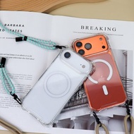 【透明MagSafe殼】手機防摔殼 送掛繩 iPhone&Samsung 磁吸殼