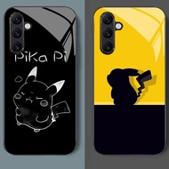 Pikachu Pokemon 09 Glass Phone Case For Samsung Galaxy A55 A54 A35 A36 A14 A53 A15 A34 A25 A06 A05 A