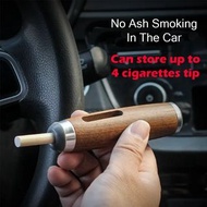包平郵✨New Mini-Portable Ashtray Dust-Free Smoking No Ash Classic Design Cigarette Holder Real Dark Bro