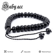 Gelang Tasbih Kayu Kaukah / Kokka 33 Butir Model Donat Asli Original