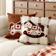 Double sided Cute horse pillow case.70x70.65x65.55x55.45x45.40x40.Home decor sofa pillow cover.
