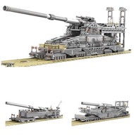 General Jim's Military Modular Building Blocks Set - World War II Gustav Dora HeavyCannon Railway Gu