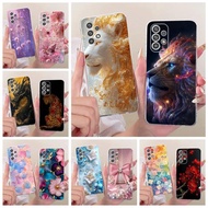 For Samsung Galaxy A23 Case SM-A236B Cute Lion Fashion Painted Cover Soft Slim Phone Cases For Samsu