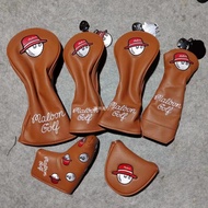 Korea Korea Malbon Bucket Hat golf Club Cover Wooden Club Cover Club Protective Cap Cover Wooden Clu