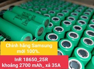 10 cell pin 18650 samsung 25R xả cao - Hàng mới 100%