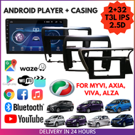 Perodua Myvi, AXIA, VIVA, ALZA T3L IPS Screen Android Player Car Multimedia Waze Youtube Wifi Andriod