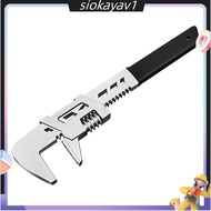 F-Type Adjustable Spanner Wrench 1pc with Wide Jaw for Home DIY Pipe Repairs