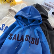 【M-8XL】Korean Fashion Letter Printed Hoodie for Men and Women Simple and Fashionable Street Style Lo