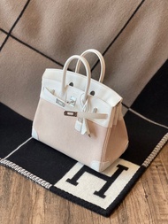 Hermes Birkin 25 0U New White Toile 新白色帆布 Stamp W