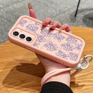 Case For Samsung A25 5G A15 4G A15 5G Phone Flower Silicone Strap
