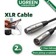 UGREEN XLR to XLR Cable 3-Pin Microphone Cable Male to Female Clear Stereo Extension Lead Mic Extender for Home Studio Recorder Amplifier Mixing Desk Speaker Professional Recording Live Stage
