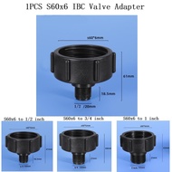 【SUPERSL CL】IBC Adapter Tank Connector S60 x6 (60mm) to 3/4', 1/2', 1'IBC Tank Connector
