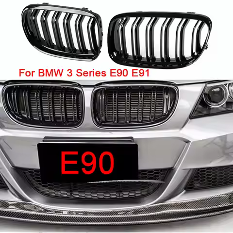 For BMW 3 Series E90 E91 323i 328i 328xi 335d 335i 335xi 2009-2012 front grille gloss black replacem