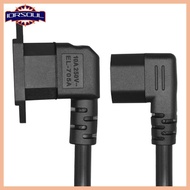 iorsoul1 C14 to C13 Panel Mount Power Cable 90 Degree IEC320 C13 Female to C14 Male Cable