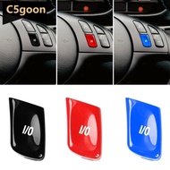 C5GOON Car Steering Wheel Button I/O VO Cover Trim Stickers Console Sport Mode Switch Replacement Fo