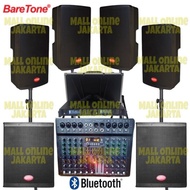 Paket Sound System Baretone 15 Inch Max 15Rc 4 Speaker Aktif Subwoofer Aktiv Sw15 Outdoor Lapangan Hajatan