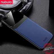 NUBULA For Apple iPhone 8 Plus (5.5 ) Casing Hard Grained Leather Back Cover Plexiglass CellPhone Ca
