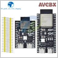 AVCBX TZT ESP32/ ESP32-S3/ESP32-C3 Dual Type-C ESP32-C3-DevKitM-1บอร์ดพัฒนา ESP32-C3-MINI-1 ESP32-S3