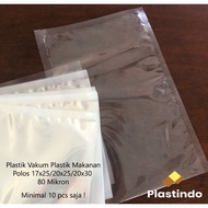 Plain Food Vacuum Plastic 17x25/20x25/20x30 80 Microns | Vacuum Sealer Plastic