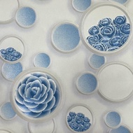 XY Wallpaper dinding Vinyl 3D motif bunga mawar, Timbul, Tebal,
