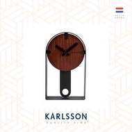 荷蘭Karlsson Table clock Dashed walnut wood(Pendulum搖擺枱鐘