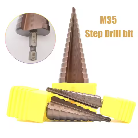 4-12 4-20 4-32mm M35 5% Cobalt Step Drill Bit HSS-CO High Speed Steel Cone Metal Drill Bit Tool Hole