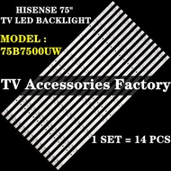 NEW 1 SET 75B7500UW HISENSE 75" TV LED BACKLIGHT 75B7500