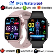 【Local Shipment】Blood Glucose Blood Lipid Uric Acid Smart Watch ECG+PPG AI Analysis Report Bluetooth
