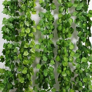 Simulation Plant Rattan Climbing Tiger Grape Leaf Green Plastic Artificial Flower Water Pipe Winding