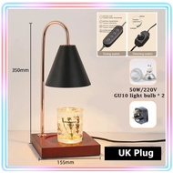 Candle Warmer Lamp - Upgraded Dimmable Light | Wooden Base | SG 3 Pin Plug | 2x GU10 Bulb 50w