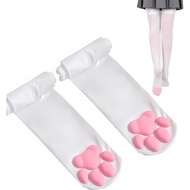 3D Cat Paw Thigh High Socks Accessories Cosplay Set