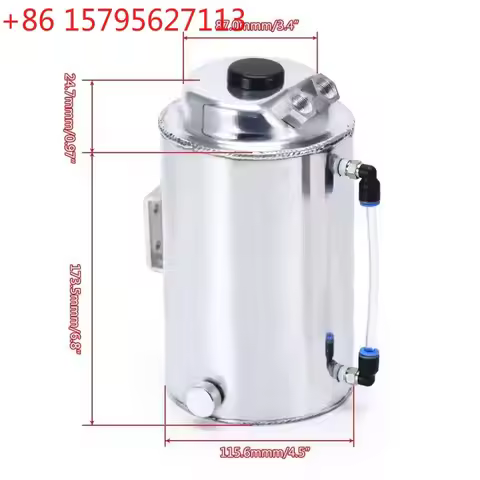 Car modification general purpose 2L aluminum alloy air breathable pot water tank is suitable for gen