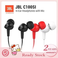JBL C100SI In Ear Earphone Wired Bass Stereo handsfree Headset with Mic
