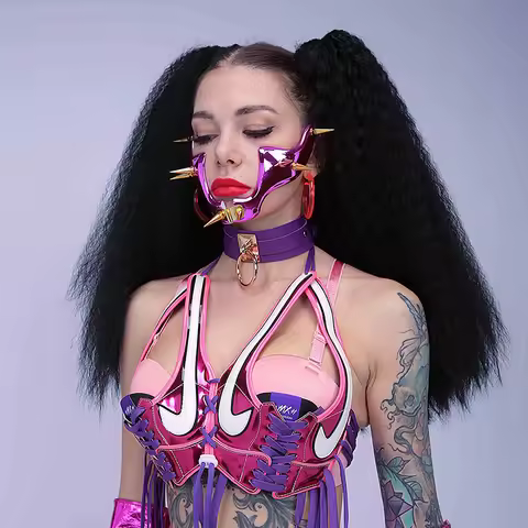 Gogo Dancer Accessories Adult Holographic Clothes Performance Costume Pole Dancing Wear Western Wear