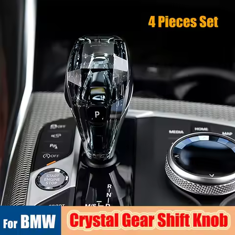 For BMW 1 2 3 4 5 6 7 Series X5 iX3 G30 G38 Z4 G29 X3 F25 F12 Crystal Gear Shift Knob 4-pieces set H