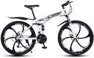 Fashionable Simplicity 26 21-Speed Mountain Bike For Adult Lightweight Full Suspension Frame Suspension Fork Disc Brake " (Color : White)