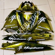 YAMAHA LC135 (LCV4-LCV7) YELLOW BLACK HAYABUSA AIRBRUSH COVERSET_WHITE HAYABUSA STICKER_HLD