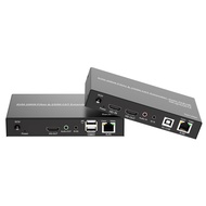 4K 60Hz KVM 20KM Fiber Optical Cable 150M Rj45 Cat6 Cable HDMI Extender Support HDMI Loop IR 3.5mm A