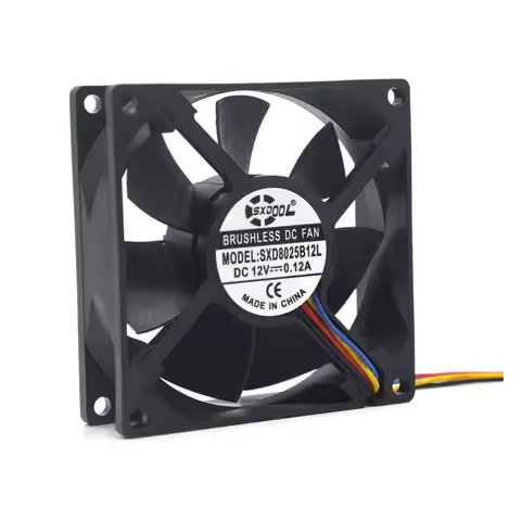 1pcs 80mm Cooling Fan Pwm Cpu 8025 12V 4Pin Cooler 80x80x25mm Dual Ball Electric 25mm Radiator 3700R