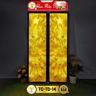 Lotus Altar Lamp Bamboo Tree Printed Bamboo Painting Duo TRUTH THIEN BEAUTY, Hanging Painting for Wo