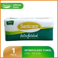 ↗ ⚠ ➕◬ Sanicare Premium 2 Ply Interfolded Paper Towel 1 Pack